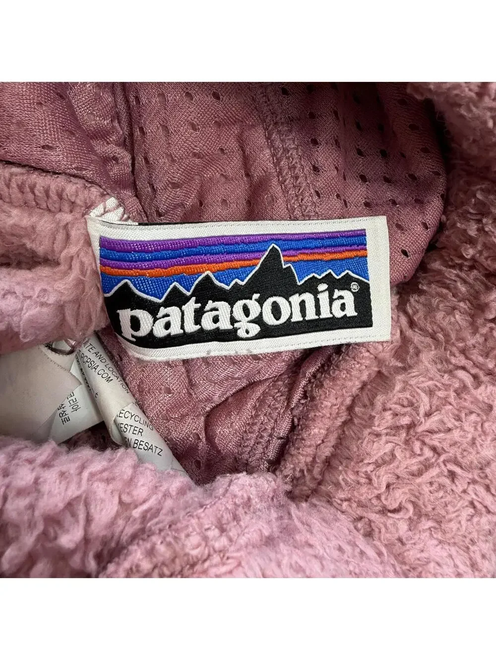 Patagonia Pink Sherpa Fleece Hoodie Youth L Cropped Quarter Zip Jacket Fits W XS